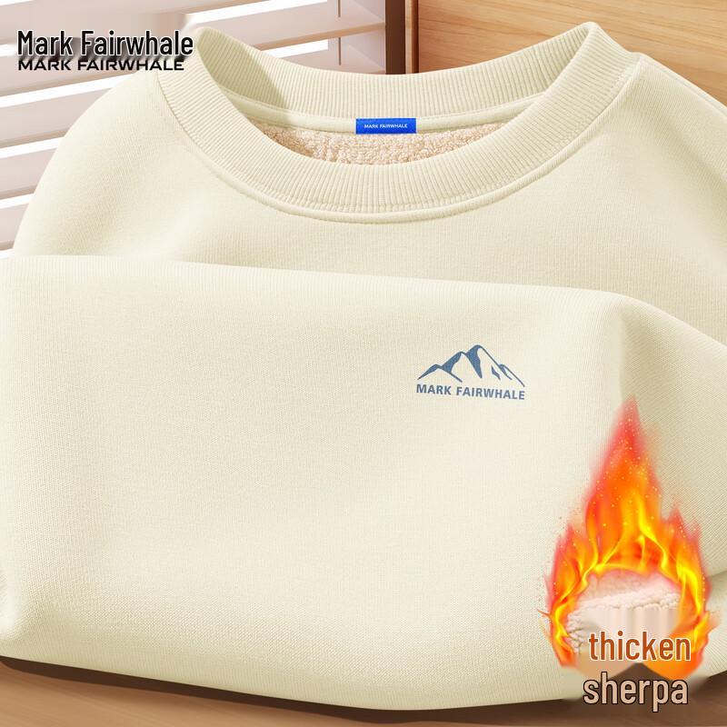 

Mark Hua Fei Men s Fleece-Lined Lambswool Pullover Sweatshirt 2XL