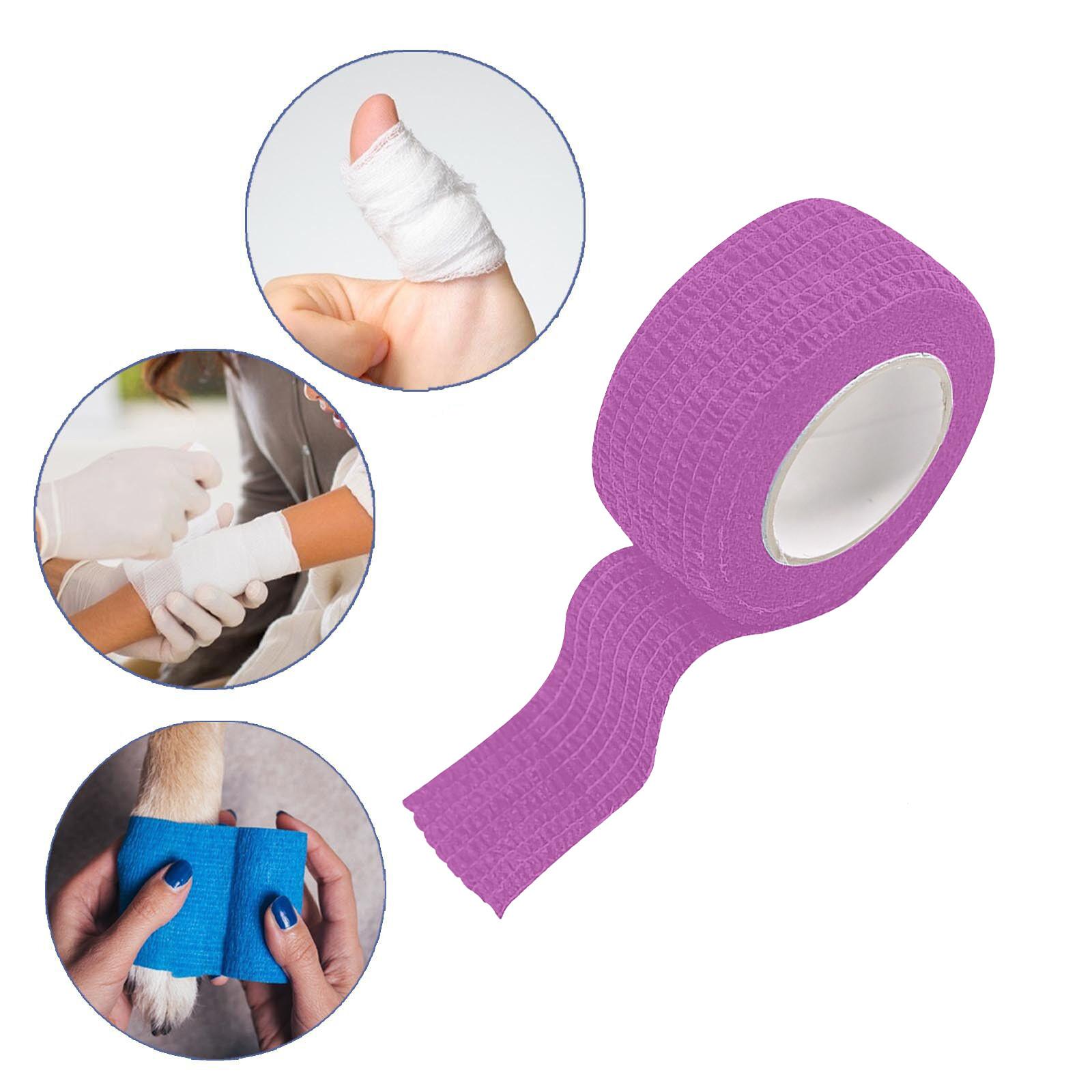 

Эластичные бинты Самоклеящаяся повязка Нетканая спортивная повязка 2,5 см х 4,5 м One Size фиолетовый