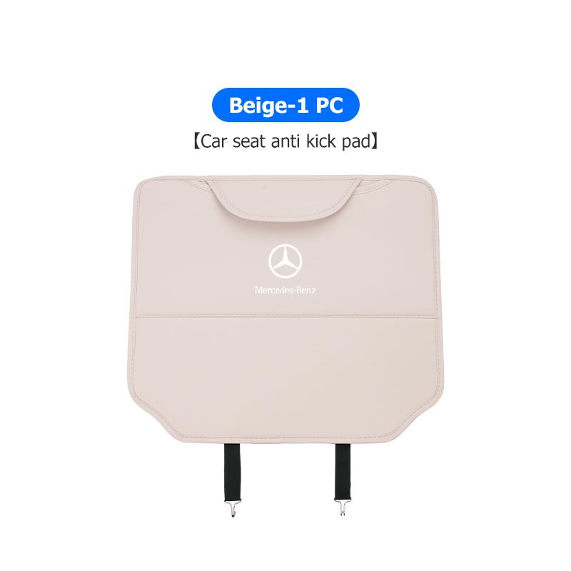 FA03Car Anti-kick Pad Leather Seat Back Protector Anti Scratch Pad For Mercedes Benz W202 W212 W126 W140 W168 W177 CLS GLE GLC GLS