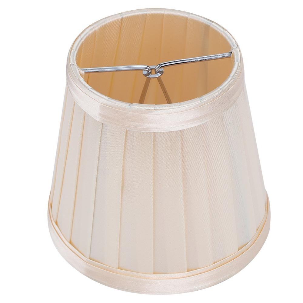 6PCS Clip On Chandelier Lampshade Fabric Pleated Lamp Shade  Hotel Decor