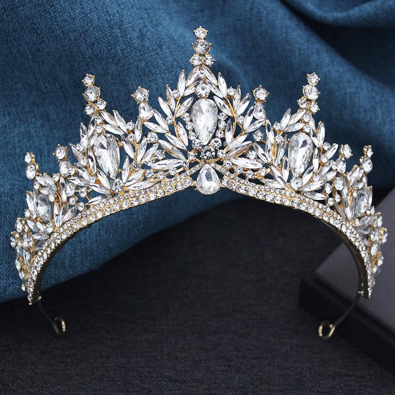 Baroque Bridal Crown Princess Girls Tiaras Birthday Hair Accessory Elegant Wedding Headwear for Brides Headbands