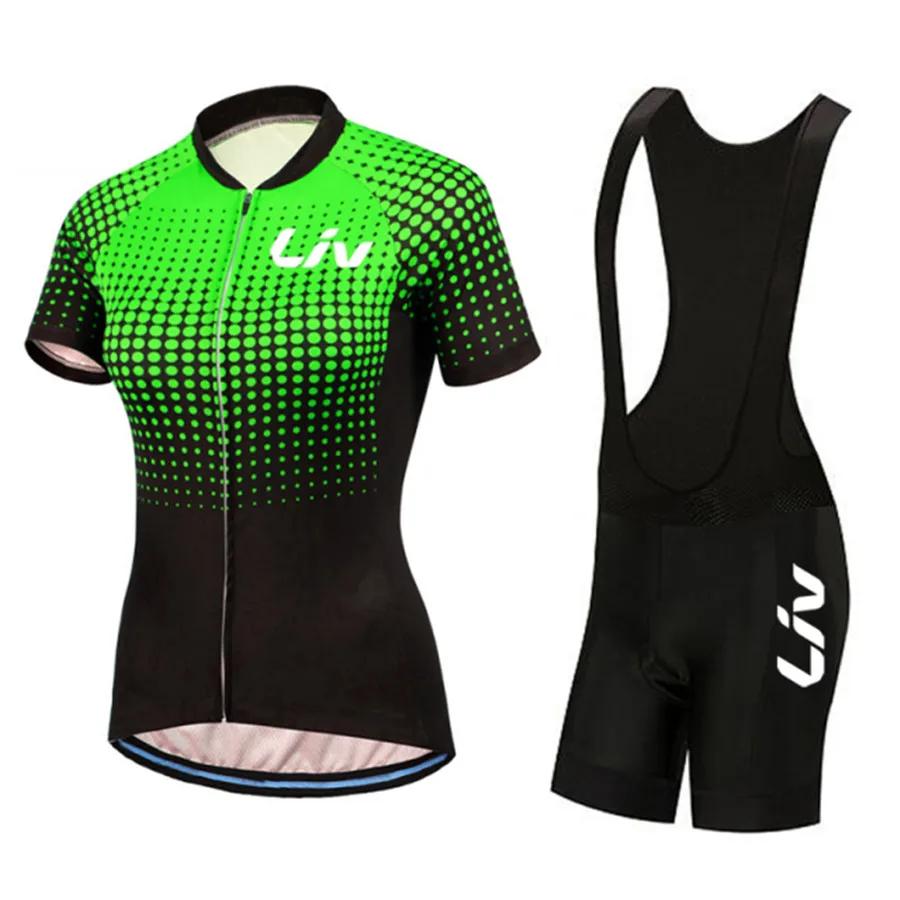 Summer Cycling Suit Set for Women Short Sleeved Jersey Quick Drying Breathable Road Bike Bib High Elasticity Sports Shirt