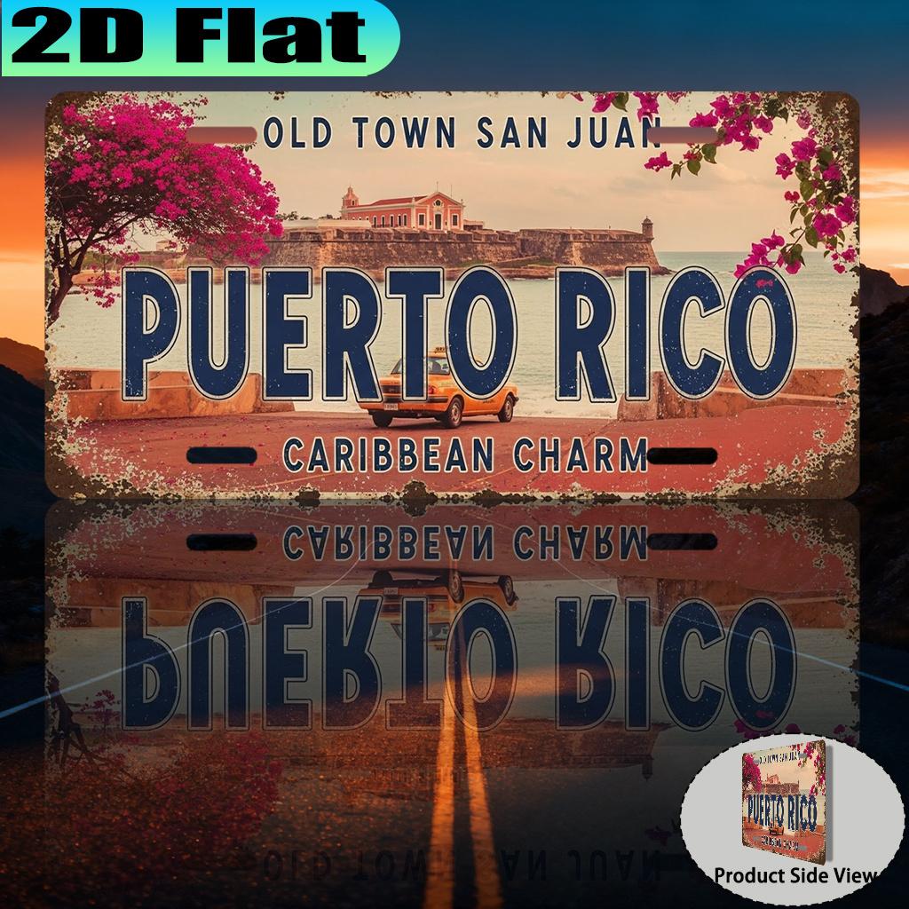 D Flat pc Aluminum Sign New Years Gift Caribbean Style Ideal for Home Decor Coffee Shop and Bar Decoration