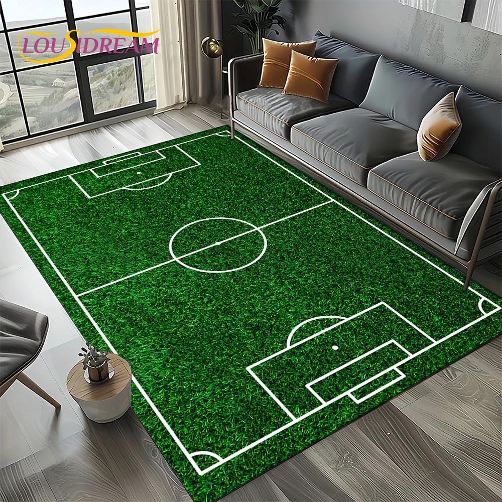 Football Field Soccer Sport 27 Style Carpet Rug for Living Room Bedroom Home Sofa Decoration,Kids Area Rug Non-slip Floor Mat