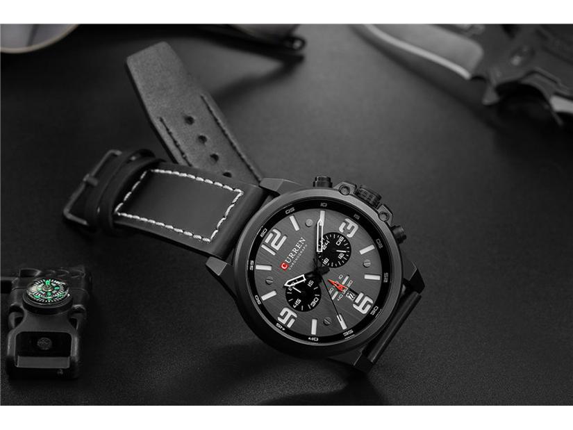 CURREN 8314 Pánské multifunkční sportovní chronografové vodotěsné křemenné hodinky