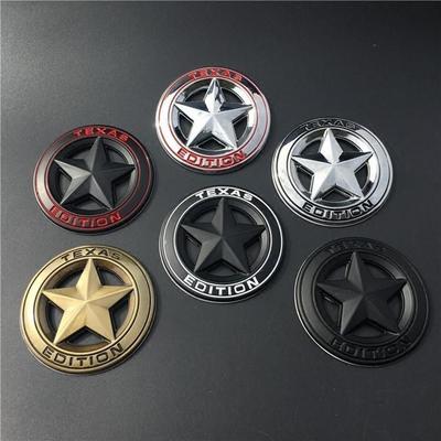 3D Metalen TEXAS EDITION Schild Pentagram Ster Zijspatbord Deur Embleem Badge Auto Stickers Voor JEEP Wrangler Liberty Grand Cherokee