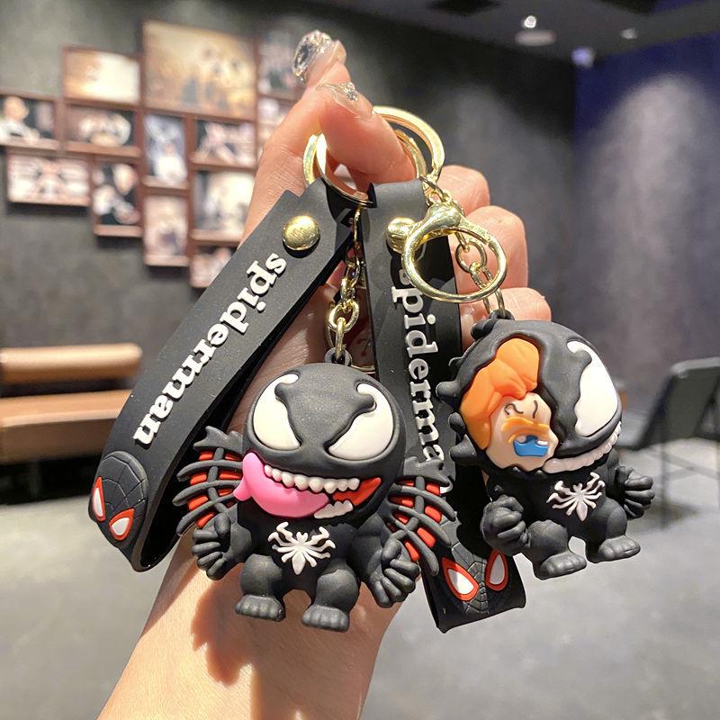 Marvel Spider-Man Keychain Creative Venom Doll Bag Pendant Couple Accessories Student Gifts