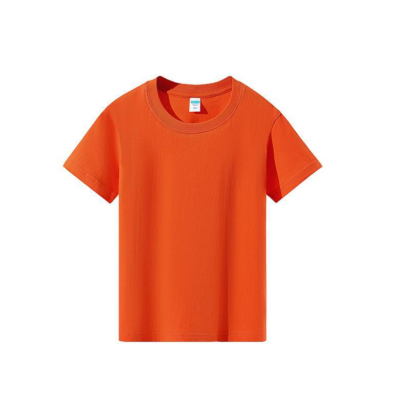 Unisex Heavyweight Pure Cotton Solid Color Short Sleeve Round Neck T-shirt