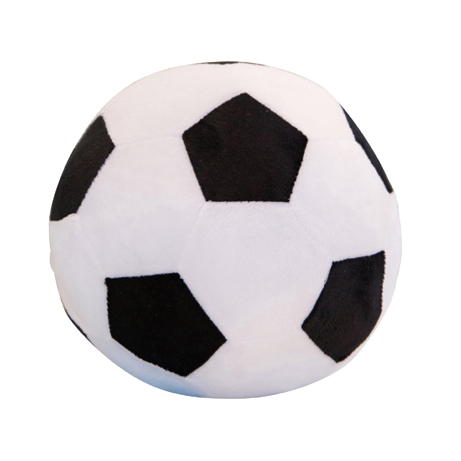 

Плюшевая подушка-шар Famimueno, пушистая и мягкая, идеально подходит для сна, домашнего декора и подарков (Черно-белый футбольный мяч, диаметр 22 см)