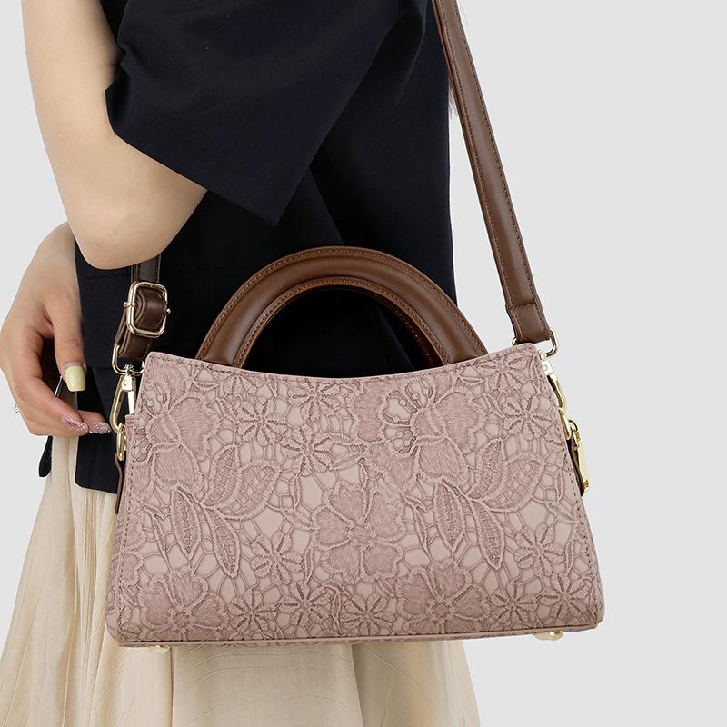 Ethnic Style Small Square Bag 2025 New Fashion Shoulder Bag High Sense Women's Messenger Bag Versatile Middle-aged Handbag