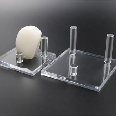 Multipurpose Round/Square Base Acrylic Easel Stand for Crystal Fossils Transparent Collectible Mineral Display Rack