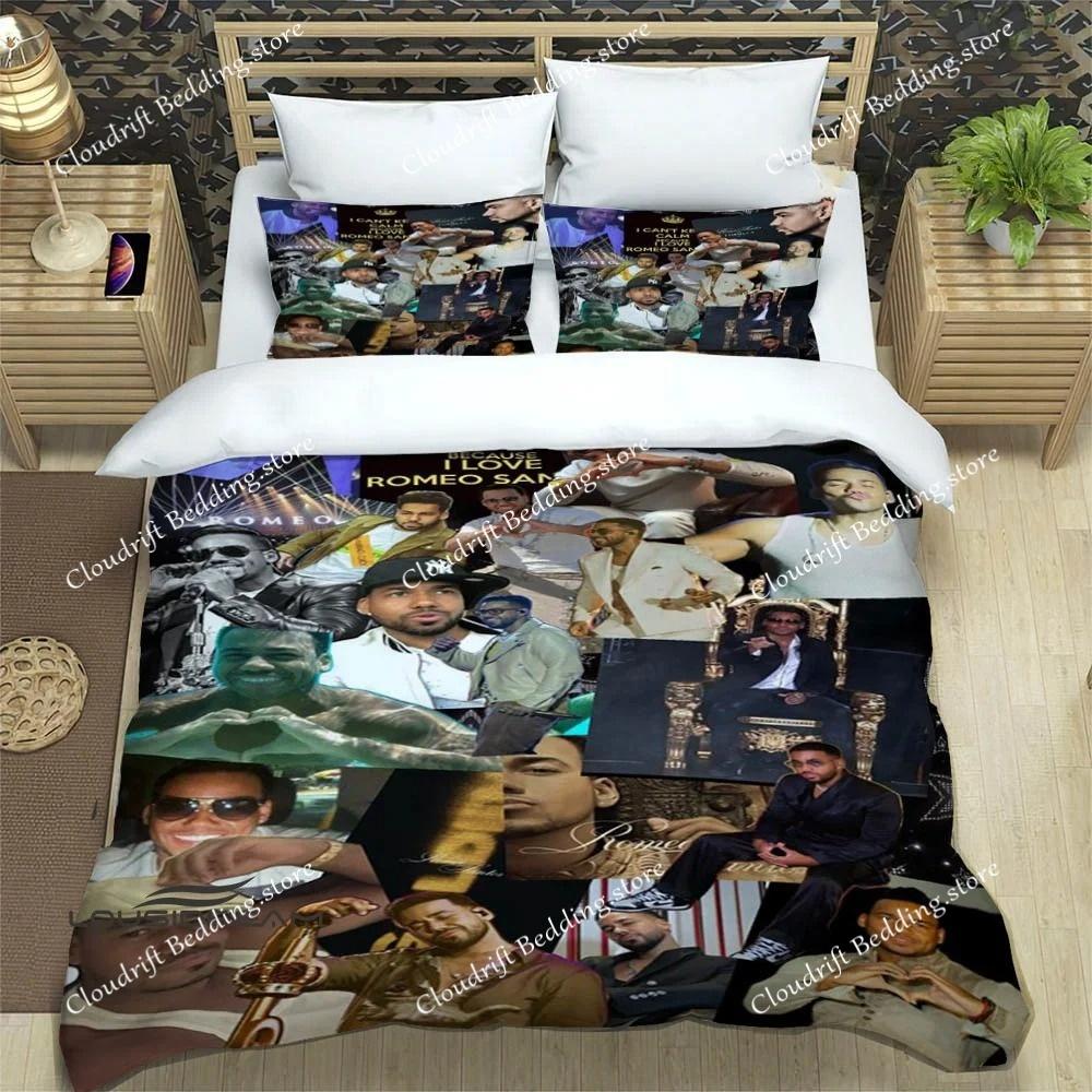 Bettwäsche-Sets mit Motiven des lateinamerikanischen Sängers Romeo Santos: Exquisites Bettwaren-Set, Bettbezug-Set, Bettdecken-Set, luxuriöses Geburtstagsgeschenk