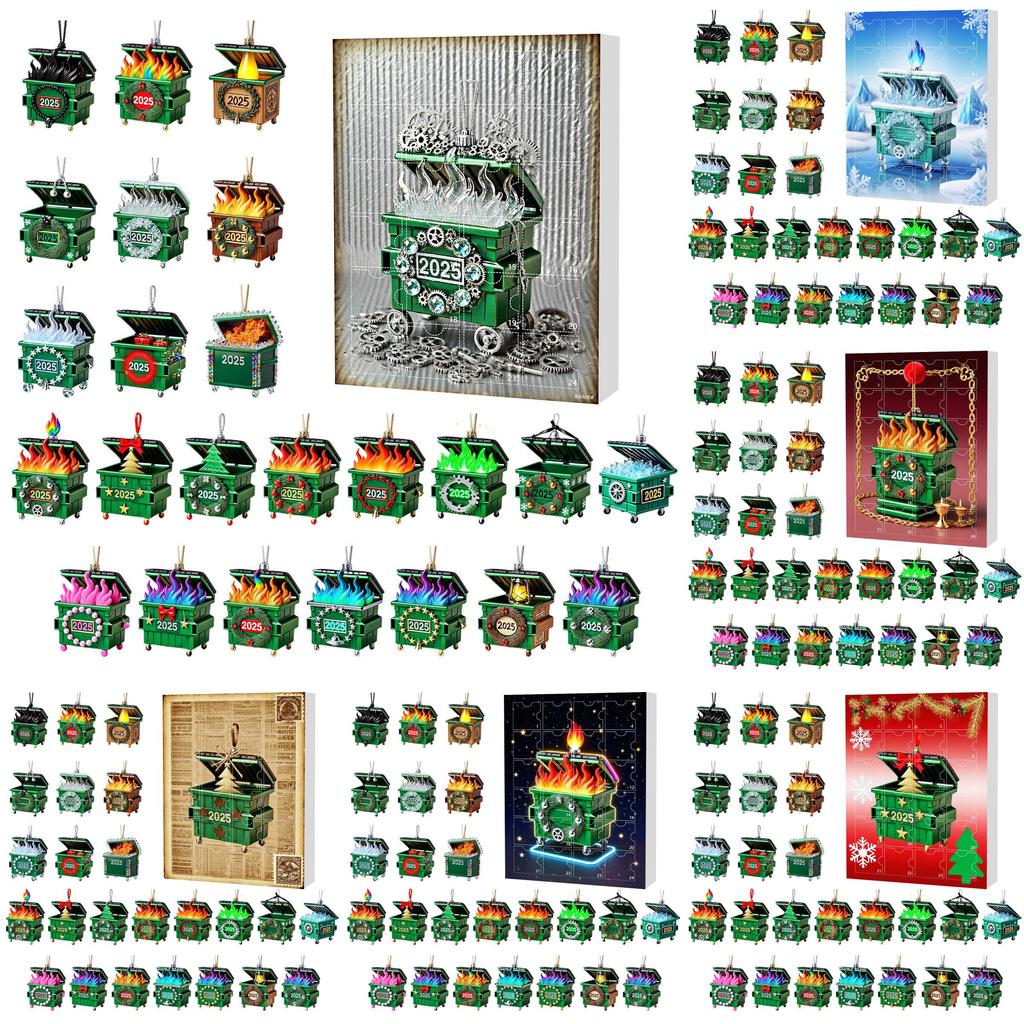 Dumpster Fire Weihnachten Blind Box Serie Acryl Hängende Dekoration Für Feiertagsgeschenk