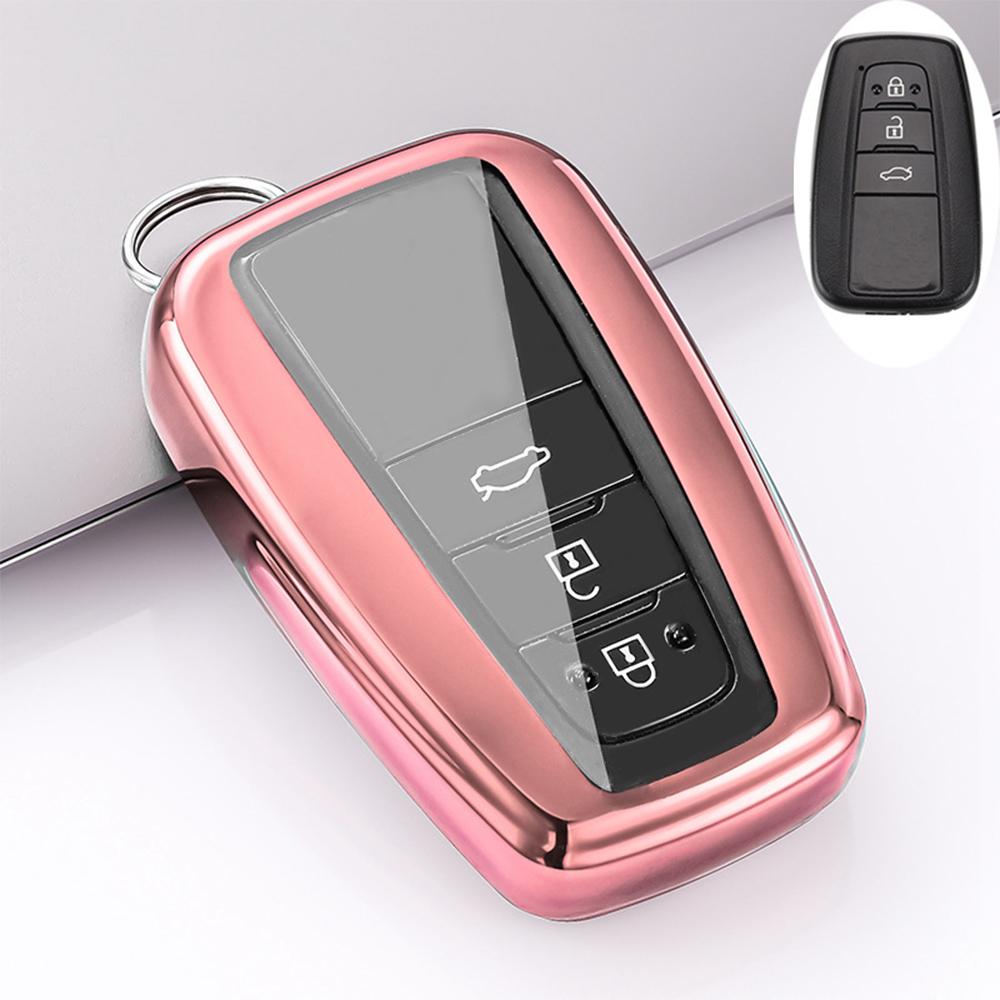 Car Key Case Protector Soft TPU Key Shell Cover Auto Accessories For Toyota Prius Camry Corolla C-HR CHR RAV4 Prado 2018