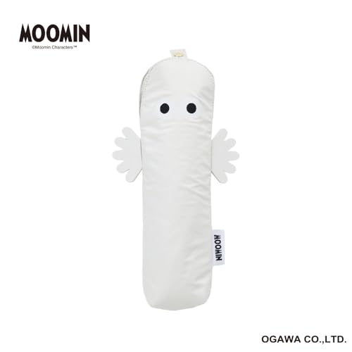 Ogawa Folding Parasol for Women: Heat-shielding, sun-blocking, UV-cut (99%+), 50cm, 6 ribs, manual opening, Moomin/Hattifatteners design, water-repell