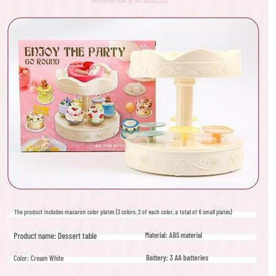 Automatic Rotating Dessert Sushi Display Stand for Cakes and Parties