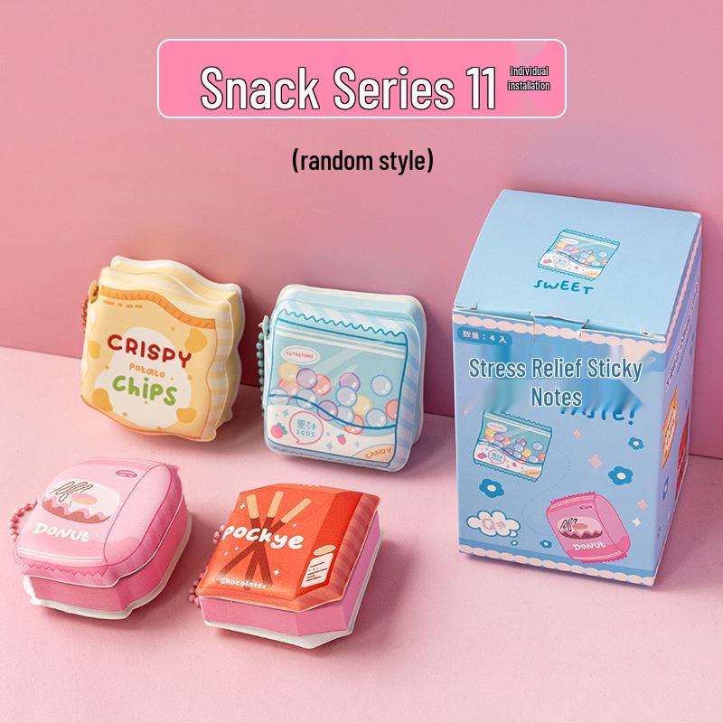 Mini Bean Decompression Sticky Notes: Cute Pocket-Size Pinch Memo Pad