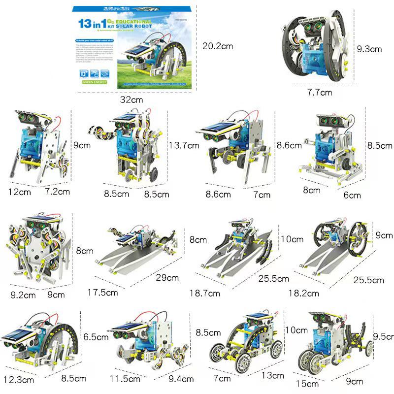 13-in-1 DIY Solar-Powered Educational Robot Kit