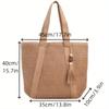 Simple woven straw bag solid color woven bag large capacity shoulder tote bag seaside vacation beach bag women