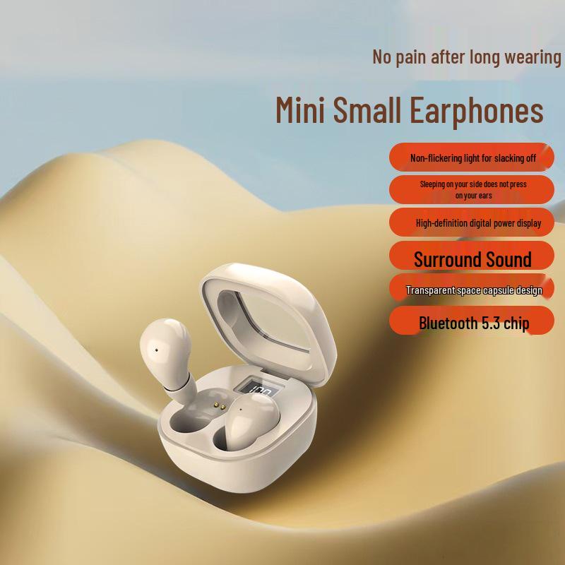 SK19 Bluetooth Earbuds: Ultra-Compact, Long Battery Life, Comfortable Fit, No Flashing Lights
