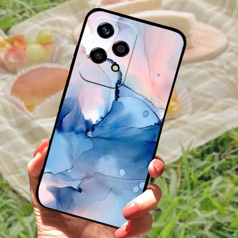 For Honor 200 Lite Case Cover Honor200 Lite Silicone Soft Marble Black Bumper Funda Coque for Honor 200 Lite 5G Full Protective