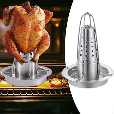 Beer Can Chicken Holder for Grill Roaster Stand Practical Indoor Outdoor Grilling