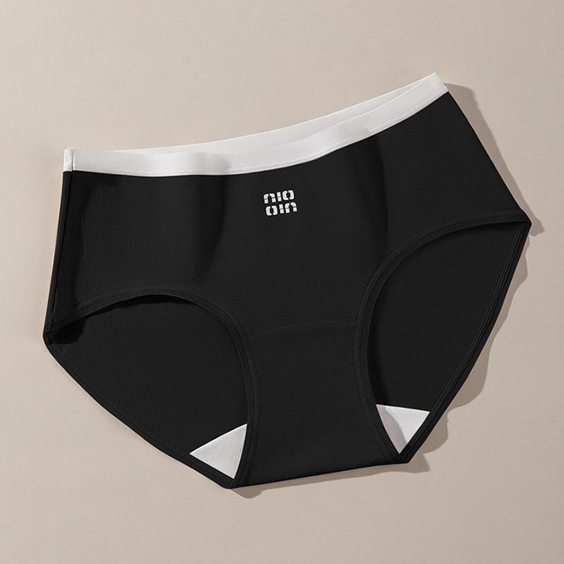 Women's Spring and Autumn Cotton 10A Antibacterial Extended Inner Range Middle Waist Triangle Briefs