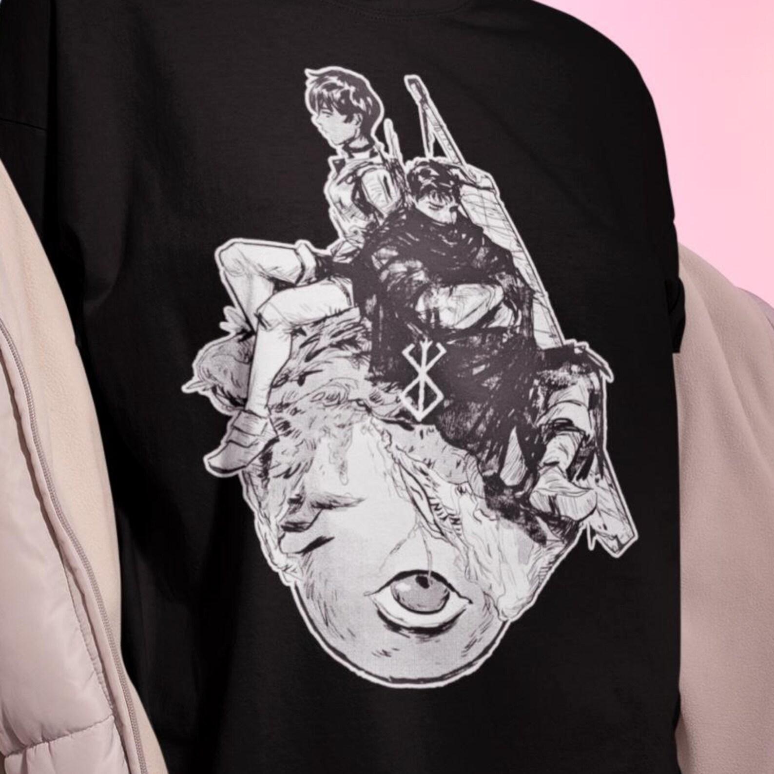 Guts & Casca Anime Shirt - Manga Cosplay Graphic Tee,Guts Tshirt 2XL