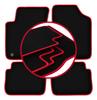 Velour Floor Mats with Red Edge For: Hyundai I10 Hatchback (2007-2013)