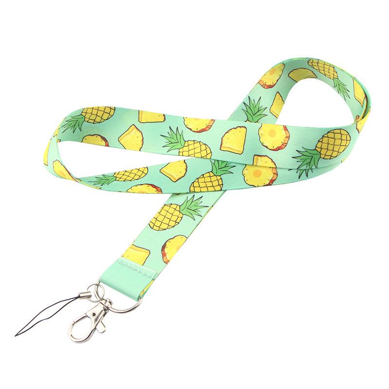 Mix Fruit Lanyard for Keys Cute Watermelon Lemon Phone Strap Pineapple Strawberry ID Badge Holder Fashion Gifts