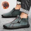 Mens Large Size Handmade Genuine Leather Men Boots Comfortable Ankle Boots for Men Casual Shoes Autumn Winter Men Shoes