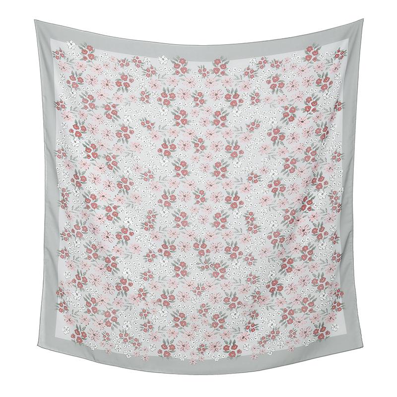 Malaysia Floral Printed 110 Square Scarf Muslim Hijab Women Elegant Shawls Ladies Casual Headscarf Turban Kerchief  Wholesale