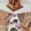 Pixie Curio Book Nook Kit 3D Wooden Puzzle Choshi Downtown Yakitori Shop Dollhouse Kit Miniature [Japanese Style Cherry Blossom Limited Edition] with