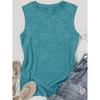 Colorful Palm Tree Print Loose Women Beach Sleeveless Tank Top