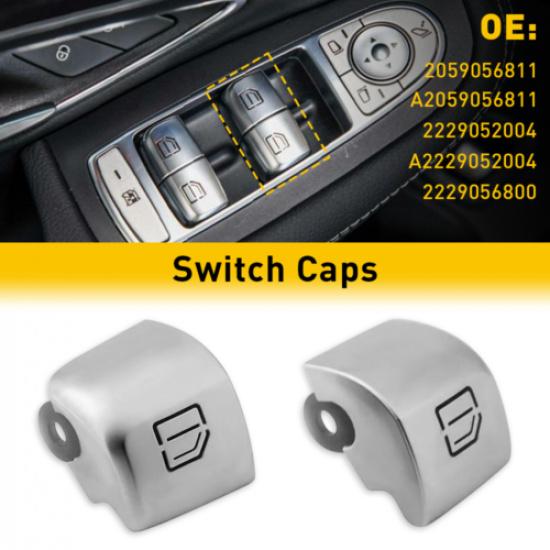 Driver Side Window Button Switch Cap For Mercedes-Benz S400 S450 S500 S550 S560