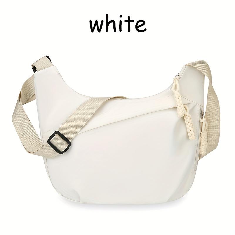 Simple Solid Color Large-capacity Durable Nylon Messenger Bag
