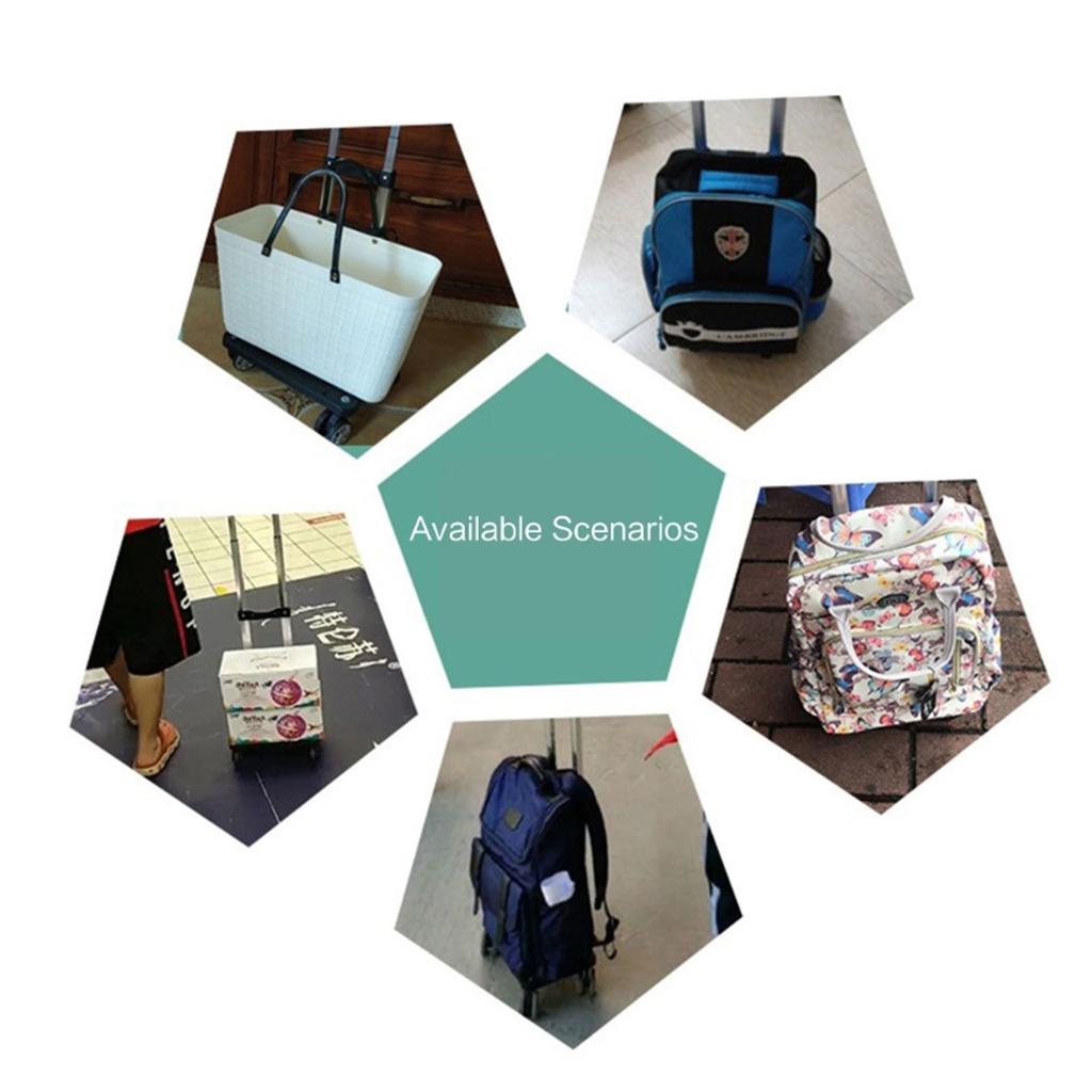 Cărucior pliabil 6 roți Cărucioare de bagaje cu rotile Durabil Cărucior rucsac Bagaje student Cărucior de mână de călătorie pentru genți