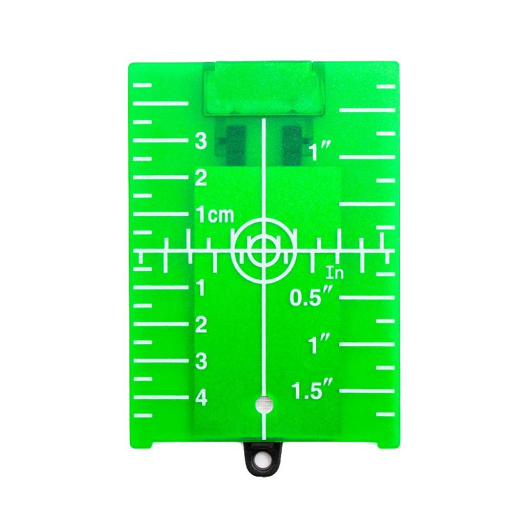 Vertical/Horizontal Laser Level Target Card Plastic Red/Green Line Beam Distance Plate Laser Level Accessories
