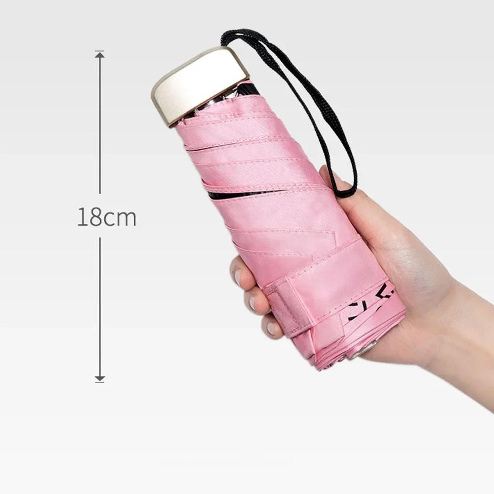 1 Pc Mini Pocket Sun Protection Umbrella Ultralight Portable Folding Anti Rain Umbrella Parasol