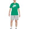 Nike SS24 Logo de Letras Jersey Casual Pulóver Deportivo Suave Cómodo Duradero Clásico Cuello Redondo Camiseta Manga Corta Hombre Camiseta Verde Pavo Real AR5005-365
