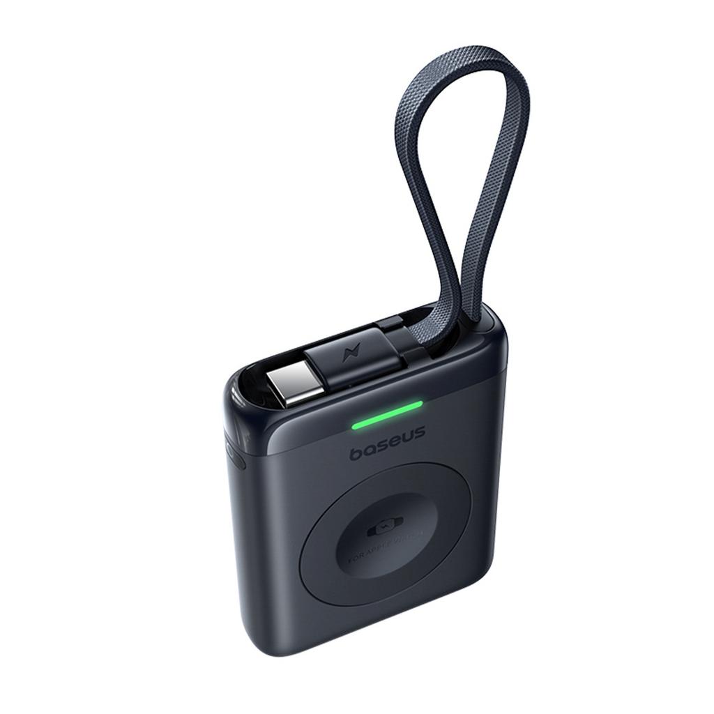 Powerbank 1640 mAh 5W EnerFill FW11 für Apple Watch mit integriertem Kabel - schwarz