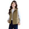 Women's Layered Sleeveless Vest Jacket - 2025 Spring/Autumn Trendy Outerwear for Moms