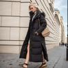 Over The Knee Long Parkas Coat Female Winter Fashion Slim-fit Down Cotton Hooded Thick Warm Parkas Coat Winter Jacket Women