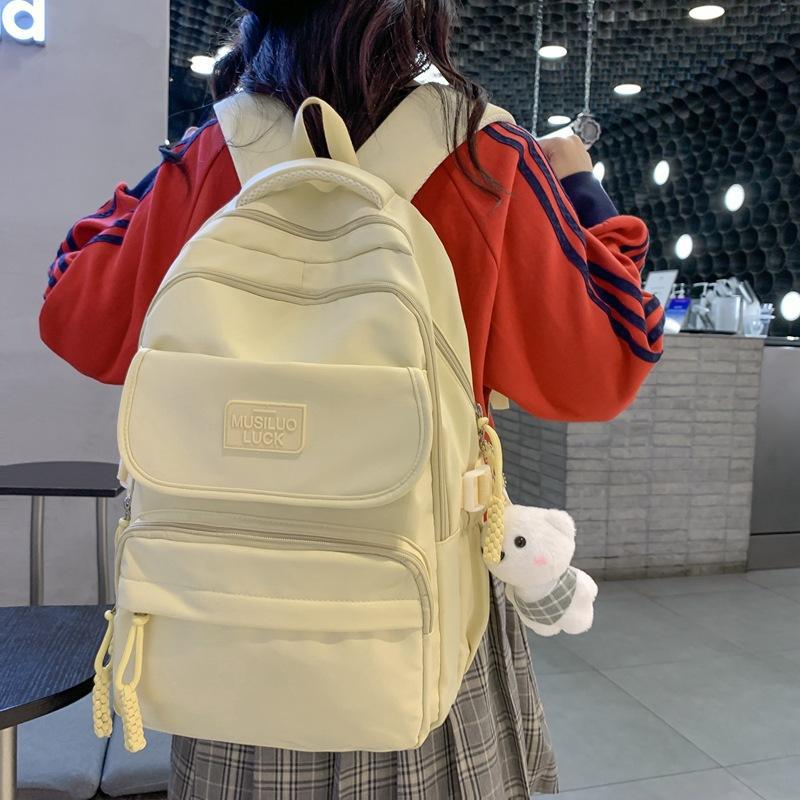 Schoolbag Japanese ins Backpack College Wind Large Capacity Multi-compartment Lightweight Middle School Student School Bag College Student Travel