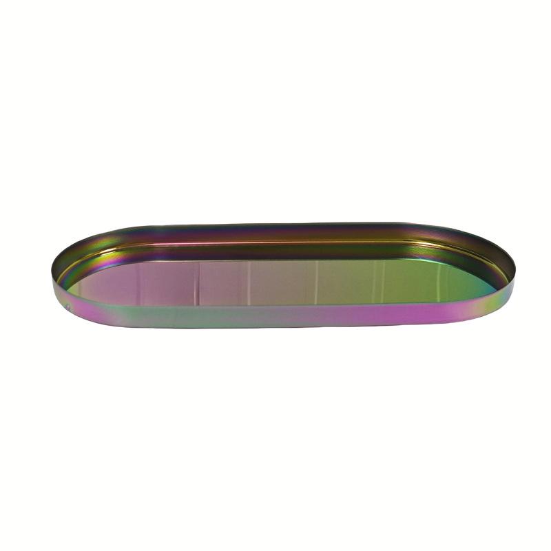 Nordic Light Luxury Jewelry & Cosmetics Storage Tray with Mirror for Desktop Decor and Aromatherapy