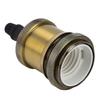 2PCS Vintage Lamp Socket Retro Aluminum Lamp Holder DIY Accessories for E26 27 Vintage BulbsYellow Bronze