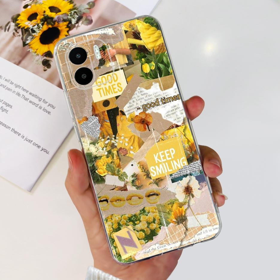 For Xiaomi Redmi A2 Case Redmi A2+ Luxury Painted Cover Clear Silicone Soft TPU Phone Case For Xiaomi Redmi A2 Plus RedmiA2 Bags