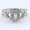 Ring Pt900Platinum/diamond #6.6(US Size) 4.3g Women Used