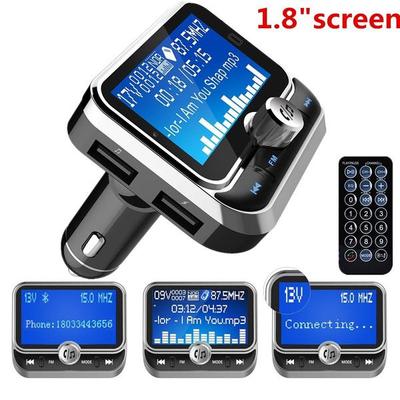 1,8-Zoll-Bildschirm, Bluetooth-FM-Transmitter für Auto, kabelloser Bluetooth-Radio-Adapter, Musik-Player, Auto-Kits