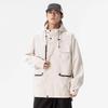 Giacca con cappuccio da coppia per esterni Giacca impermeabile multicolore casual